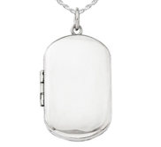 Sterling Silver Dog Tag Photo Locket