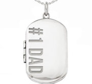  1 Dad Dog Tag Photo Locket