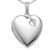 Sterling Silver Heart Charm Heart Photo Locket