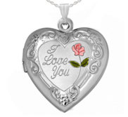 I Love You Heart Photo Locket