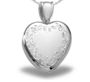 Sterling Silver  Premium Weight  Heart Locket