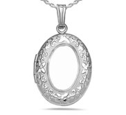 Sterling Silver Small Oval Photo Locket