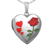 Sterling Silver Valentine Heart Photo Locket