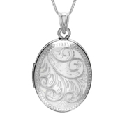 Floral Oval Photo Locket