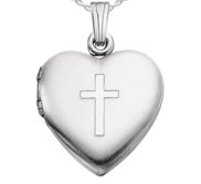 Cross Heart Photo Locket