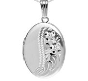 Hand Engraved Oval Photo Locket