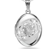 Hand Engraved Oval Photo Locket