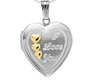 I Love You  Heart Photo Locket