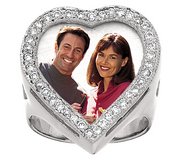 14k Gold Photo Diamond Heart Ring