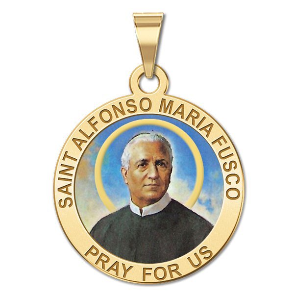 DUPLICATE Saint Alfonso Maria Fusco Round Religious Medal "Color
