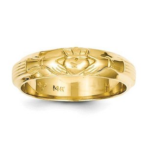 14k Yellow Gold Men s Claddagh Ring