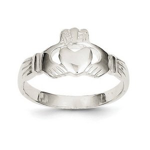 Ladies or Children Sterling Silver Claddagh Ring