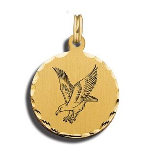 Eagle Charm Black   White