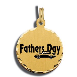 Happy Father s Day Charm Black   White