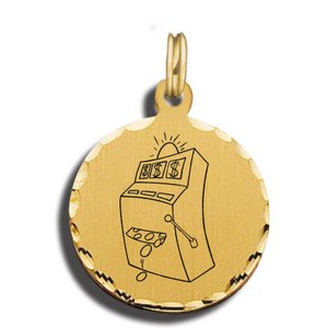 Slot Machine Charm Black   White