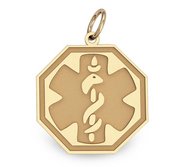 PicturesOnGold.com Sterling Silver Round Diabetic Medical ID Charm or Pendant W/Red 1 Inch X 1 Inch PicturesOnGold.com Sterling Silver Round Diabetic Medical ID Charm or Pendant W/Red 1 Inch X 1 Inch