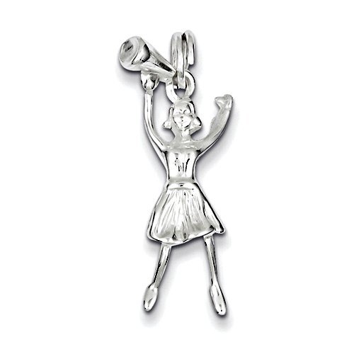 Small Megaphone Cheering 3-D Charm Sterling Silver, Made in the USA Small Megaphone Cheering 3-D Charm Sterling Silver, Made in the USA