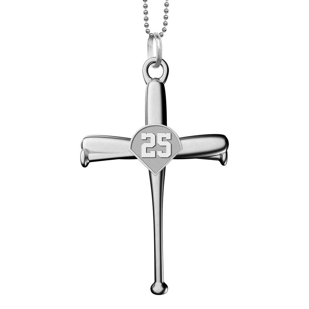 Amazon.com: Baseball Necklace for Men,Sports Baseball Cross Necklace with  Number and Initial Necklaces Athletes Stainless Steel Necklace Chain Custom  Made for Boy Girl(Silver,00): Clothing, Shoes & Jewelry