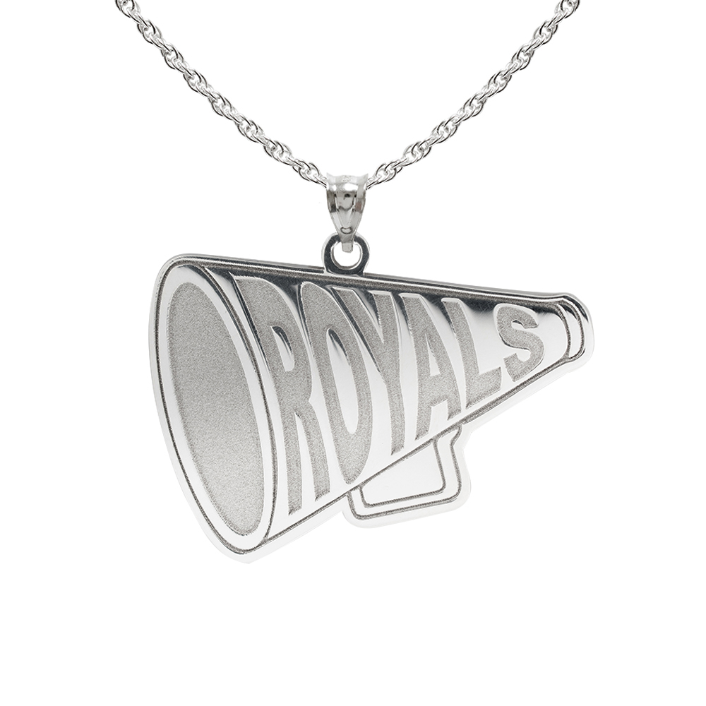 Sterling Silver Megaphone Pendant 3/4 inch tall 
