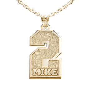 Personalized Single Number  Pendant