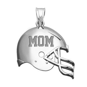 3D Football Mom Helmet Charm or Pendant