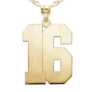 High Polished Number Pendant with 2 Digits