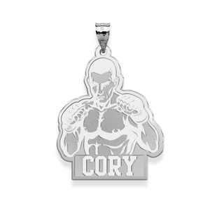 Custom Boxer or Boxing Pendant w  Number