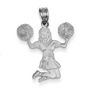 URONE Collana Cheerleader In Argento 925 Con Ciondolo A Cuore - Gioiello Per Ginnaste E Allenatori - Catena Regolabile 45+5 Cm