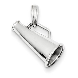 Cheerleader Three Dimensional Megaphone Charm or  Pendant