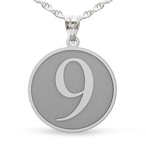 Round Number Pendant or Charm