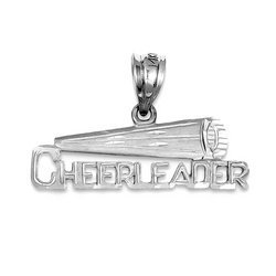 Cheerleader Megaphone Cut Out Charm or  Pendant