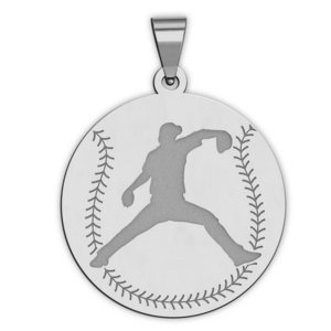 Baseball w  Pitcher Silhouette Medal
