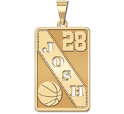 Personalized Basketball Pendant w  Cut out Name   Number