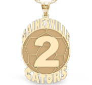Custom Team Soccer Charm with Number
