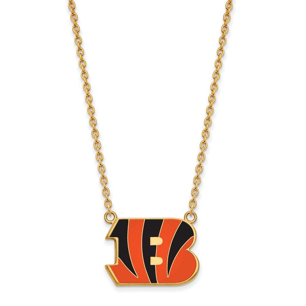 Cincinnati Bengals Large Enamel Pendant w/ Necklace PG92894