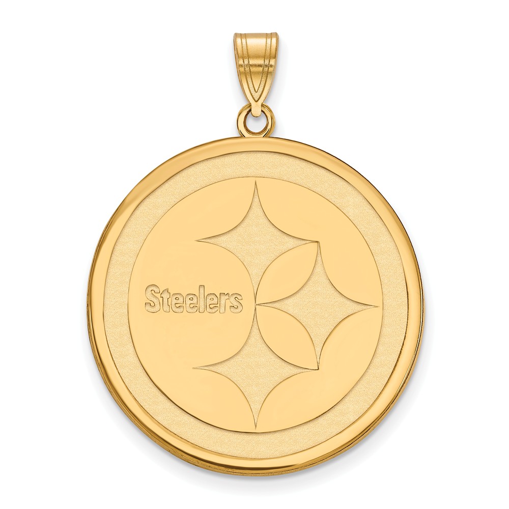 DiamondJewelryNY Pittsburgh Steelers Pendant NFL Pittsburgh Steelers Heart Beat Necklace