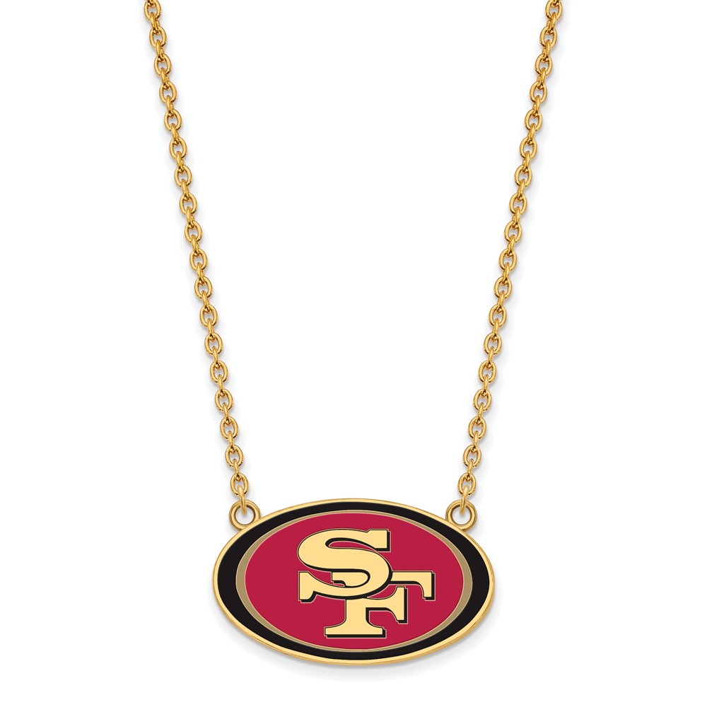 San Francisco 49ers Large Enamel Pendant w/ Necklace PG93272