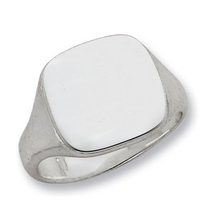 Sterling Silver Women s Square Signet Ring