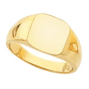 14K Gold Women s Square Signet Ring