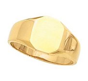 14K Gold Women s Octagon Signet Ring