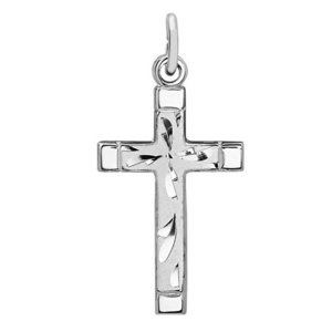 Sterling Silver Diamond Cut Cross