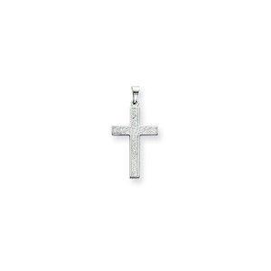 14k White Cross Pendant