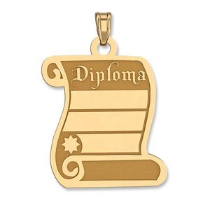 Graduation Engraveable Diploma Pendant