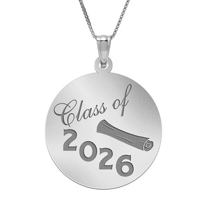 Class of 2026   Round Graduation Charm or Pendant
