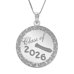 Class of 2026   Round Graduation Charm or Pendant