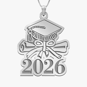 Graduation Cap 2026 w Diploma Pendant