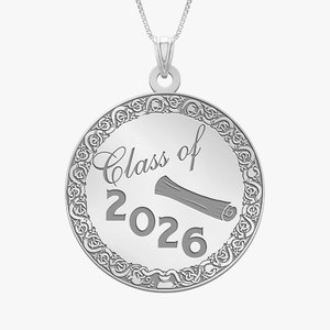 Class of 2026   Round Graduation Charm or Pendant
