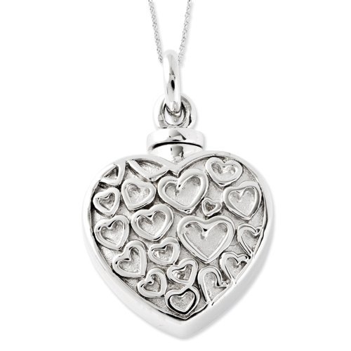 Sterling Silver Your Are Loved Cremation Ash Holder w/ 18 Inch Chain ...