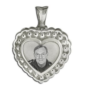 Sterling Silver Heart Cremation   Hair Locket w  Clear Front