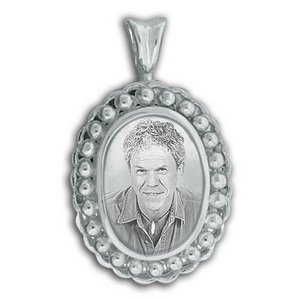 Sterling Silver Oval Cremation   Hair Locket w  Clear Front